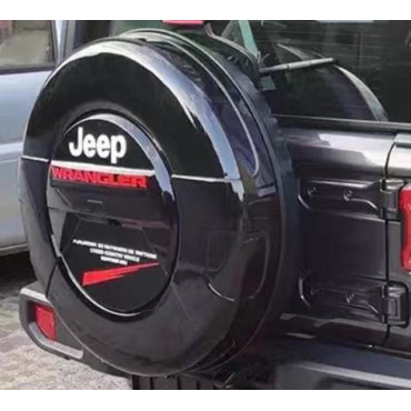 JEEP WRANGLER כיסוי גלגל מקורי ג'יפ רנגלר 2020 ומעלה כולל לוגו כיסוי מקורי ABS שחור 