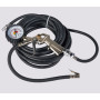 קומפרסור לרכב 400 ליטר לדקה AERO-MAX 4 בוכנות 12V עם AUTO-STOP דיגיטלי 2 יציאות מאוורר קירור כפול צינור 6 מטר וערכת מתאמים בתיק נשיאה